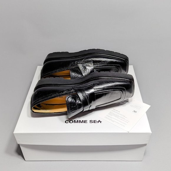 Black Square Loafers - Picture 2 of 2